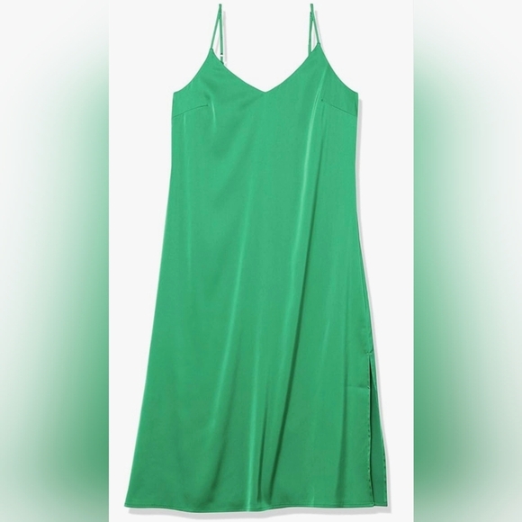 The Drop Women's Ana Silky V-Neck Midi Slip Dress #840 - Picture 9 of 13